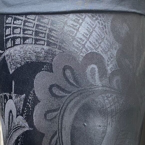 Ralph Lauren Spring 2007 Jet Black Stretch Silk Damask Piano Fringe Pencil Skirt - Picture 7 of 16